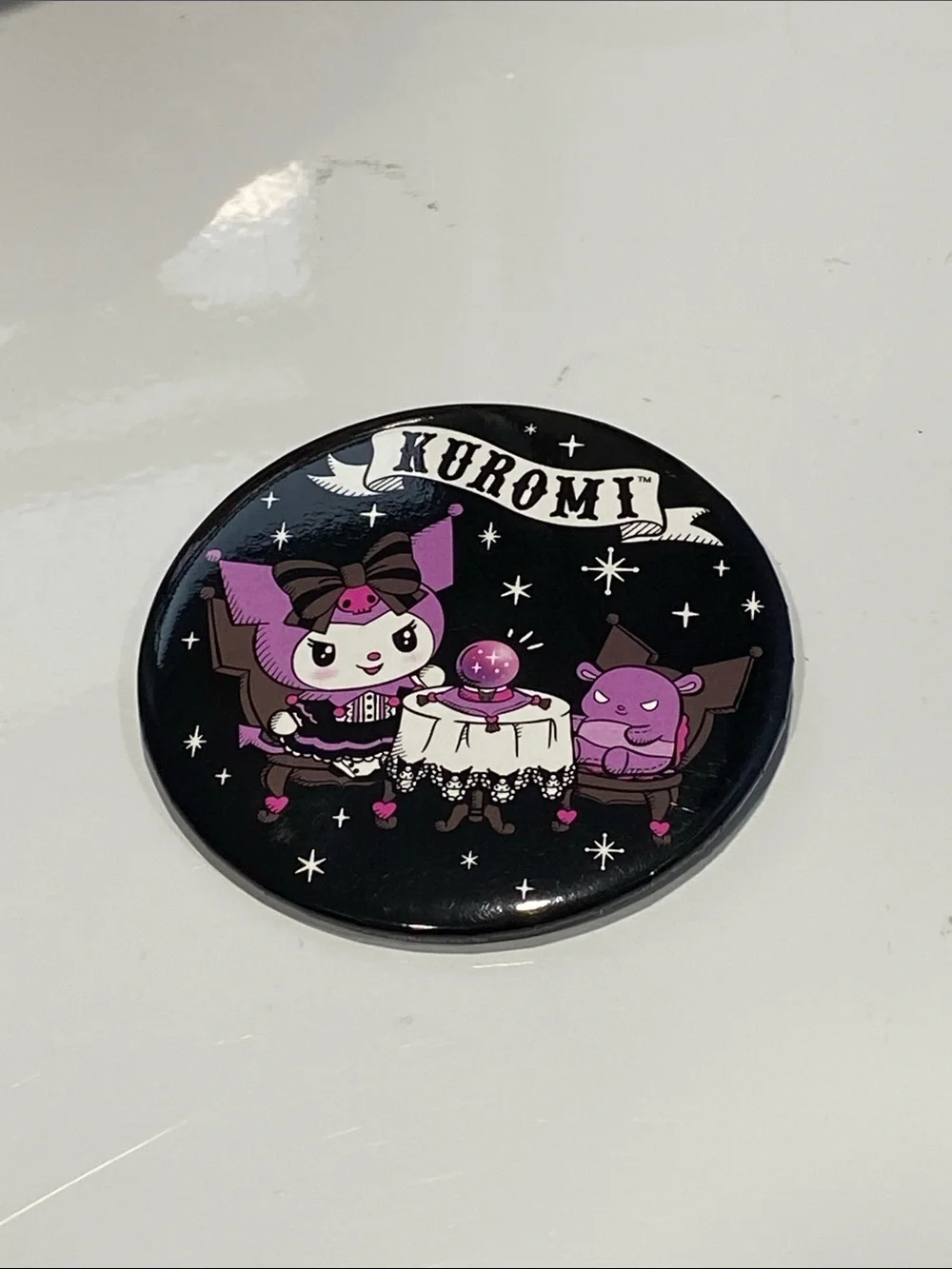 Kuromi button pin